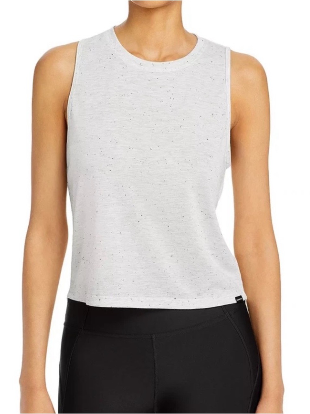 Koral White Speckled Cropped Tank